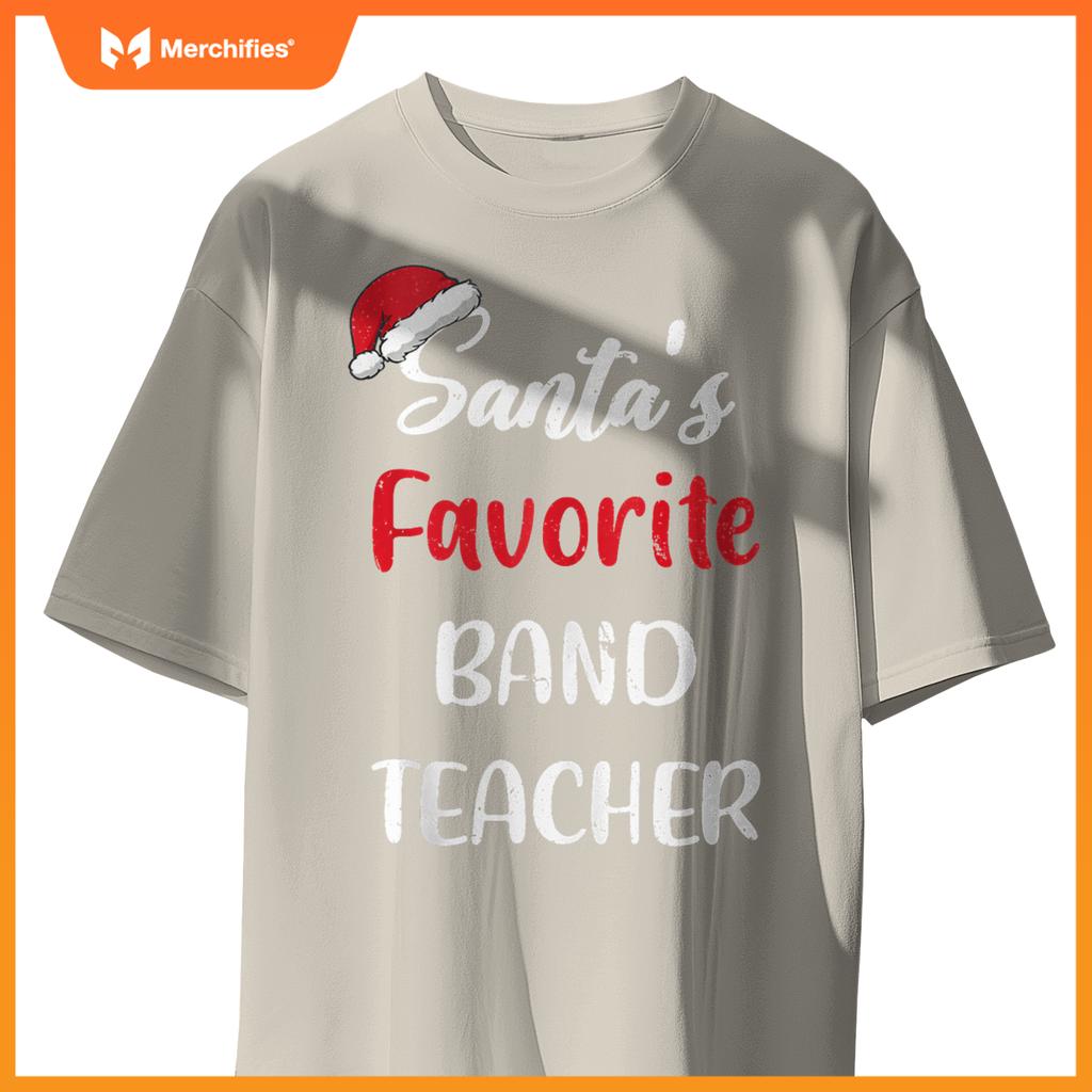 Santas Favorite Band Teacher Christmas Funny