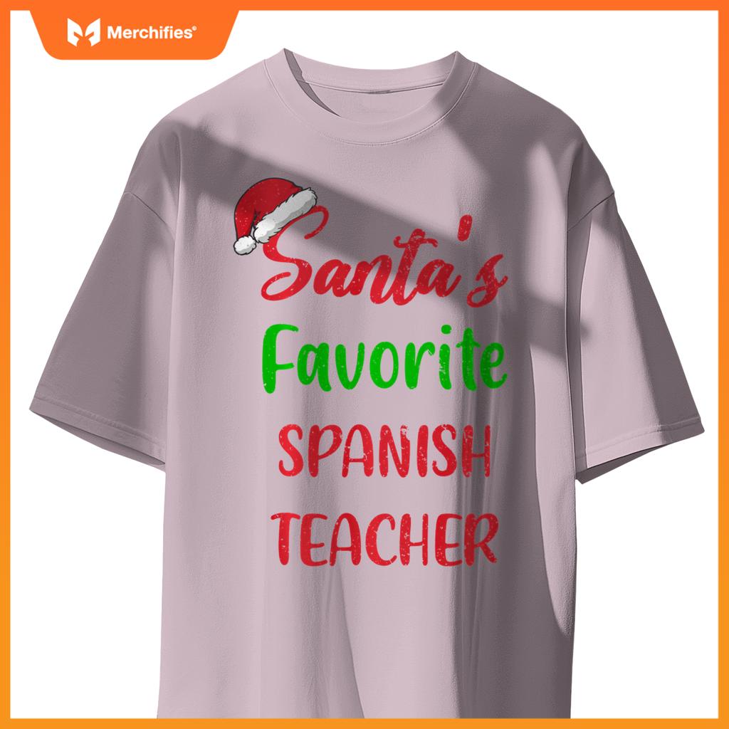 Santas Favorite Spanish Teacher Funny Christmas