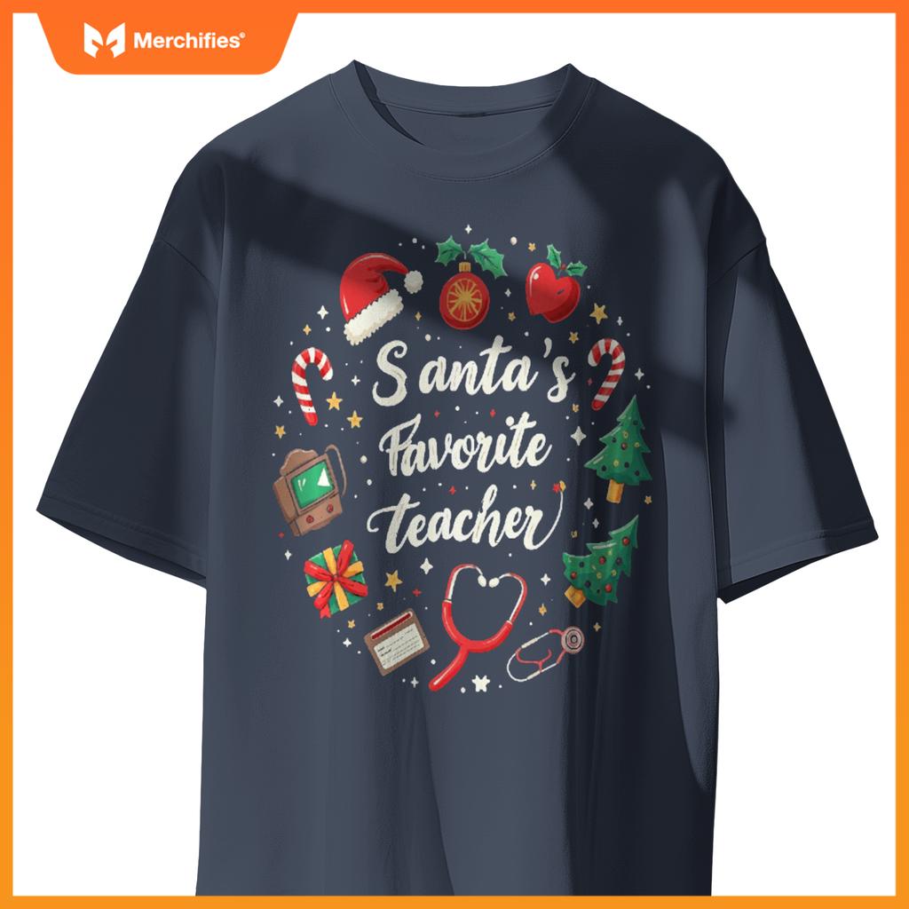 Santa's Favorite Teacher Festive Holiday