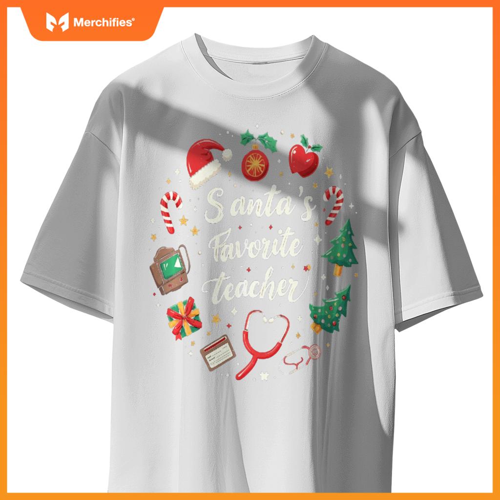 Santa's Favorite Teacher Festive Holiday