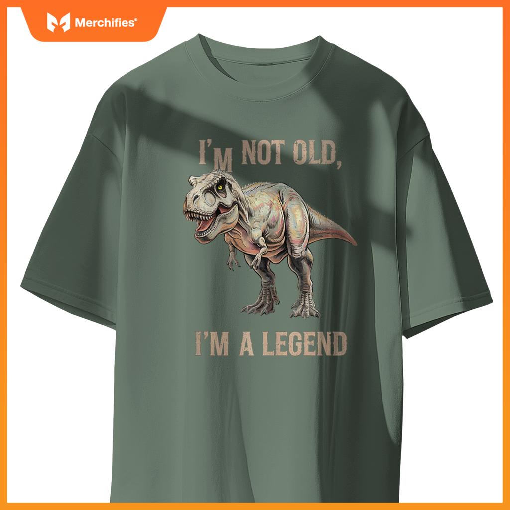 Sarcastic I'M NOT OLD A LEGEND DINOSAUR T-REX Car Jurassic T-Shirt