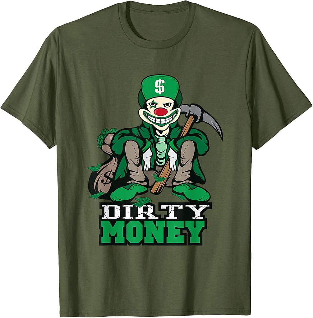 Scary Clown Money TShirt - Halloween Costume Gift Men Women T-Shirt