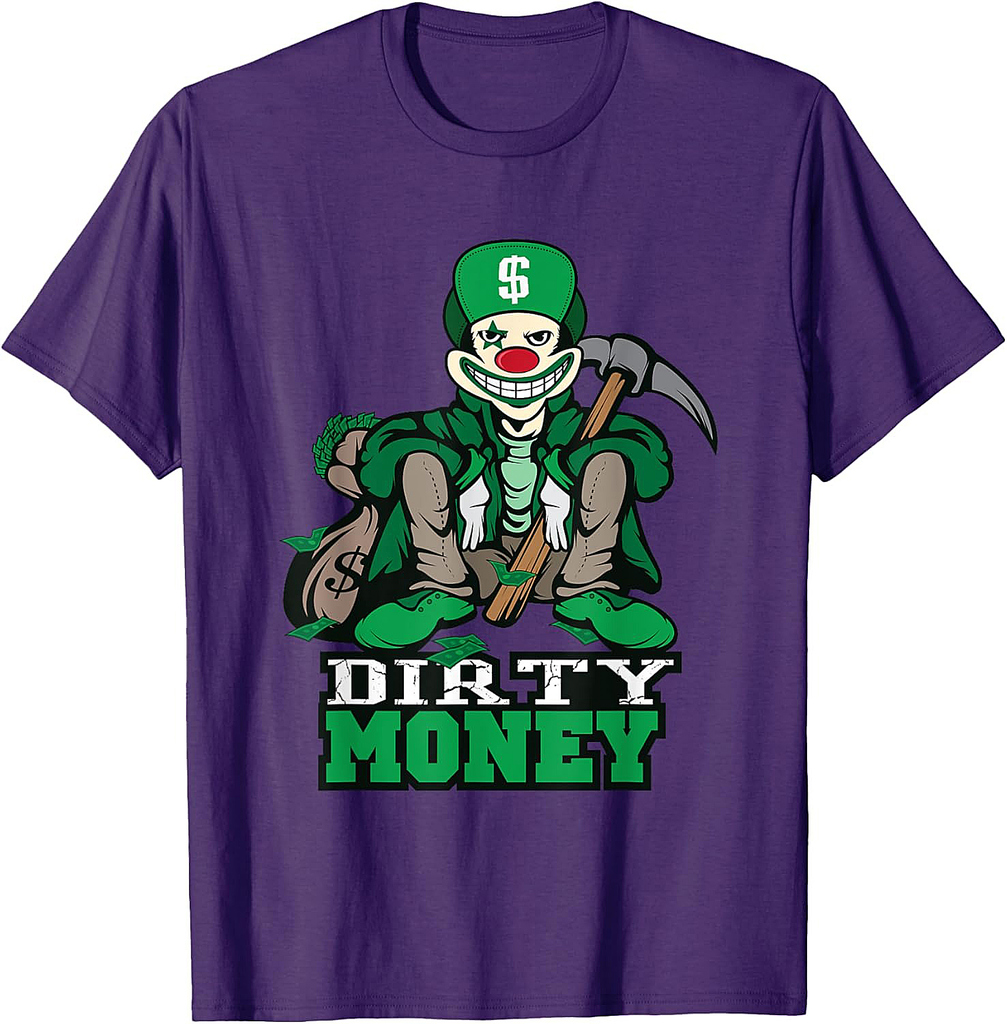 Scary Clown Money TShirt - Halloween Costume Gift Men Women T-Shirt