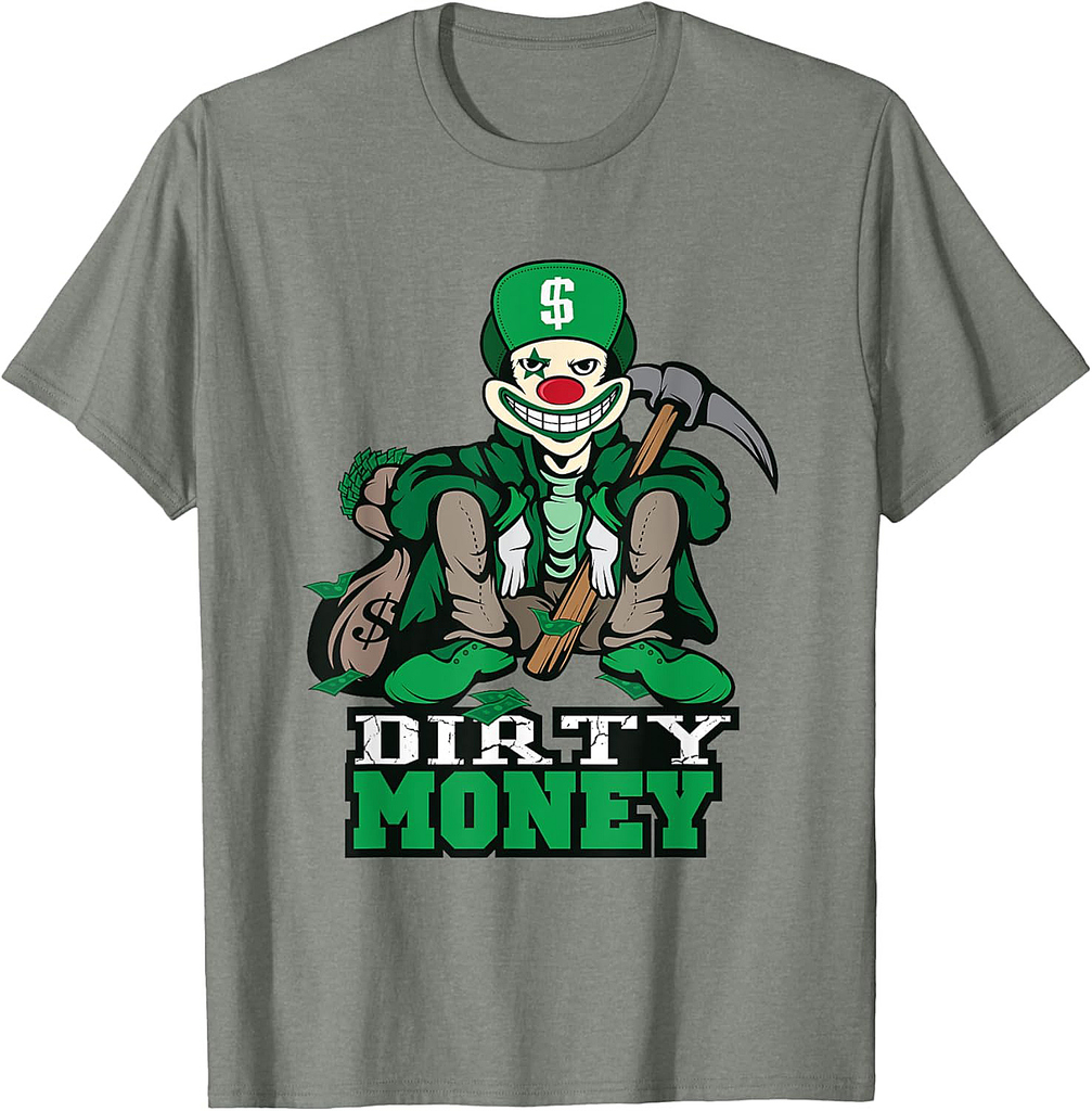 Scary Clown Money TShirt - Halloween Costume Gift Men Women T-Shirt