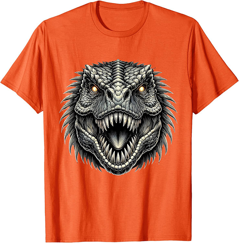 Scary Dinosaur Face Evil T Rex Halloween Costume T-Shirt