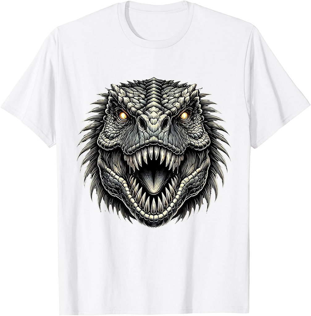 Scary Dinosaur Face Evil T Rex Halloween Costume T-Shirt