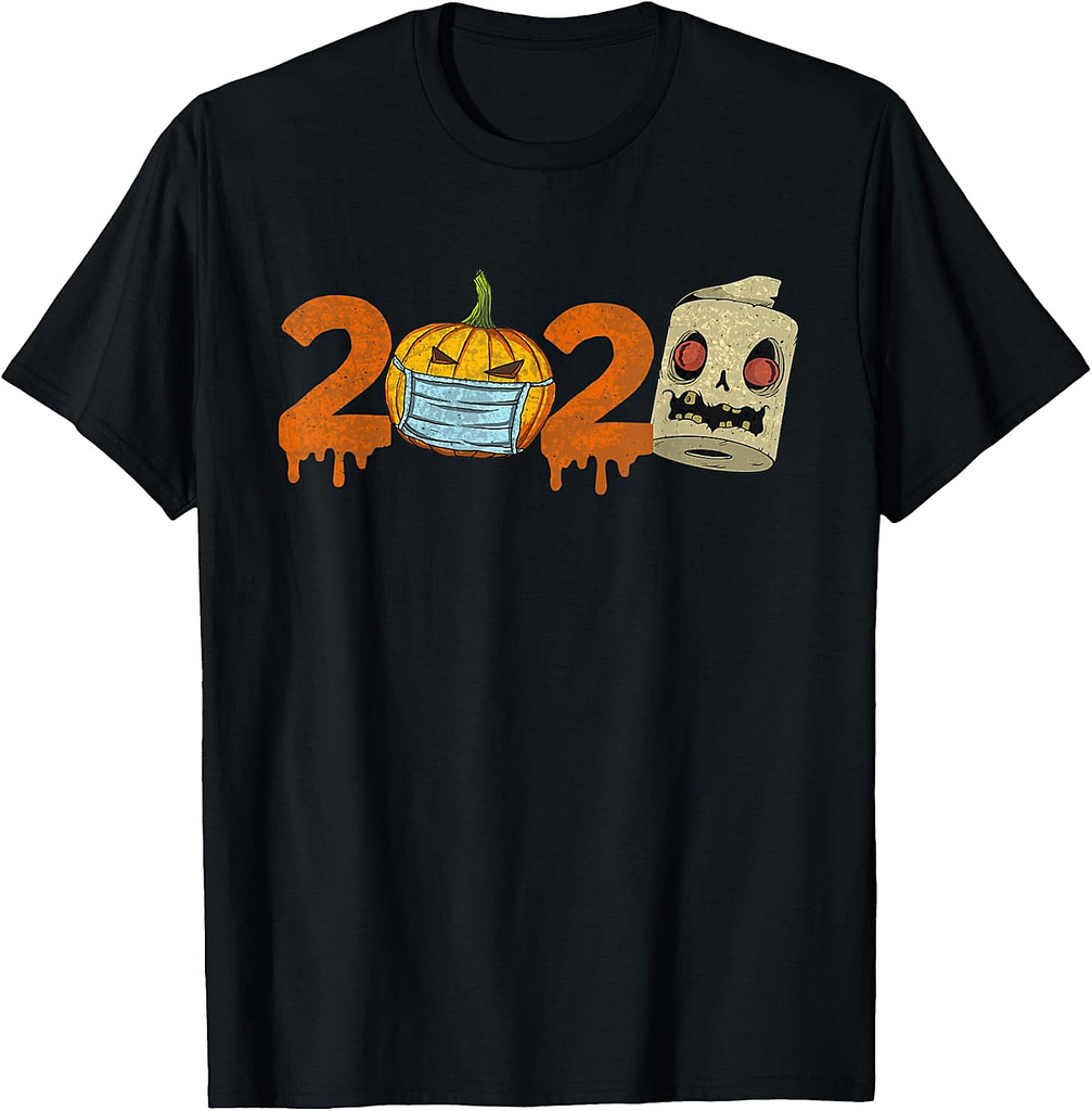 Scary Halloween 2020 Halloween Pumpkin In Mask Toilet Paper T-Shirt