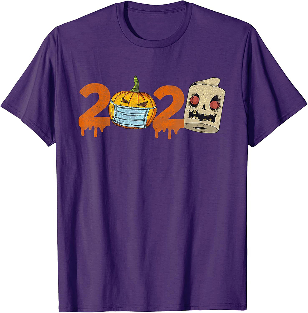 Scary Halloween 2020 Halloween Pumpkin In Mask Toilet Paper T-Shirt