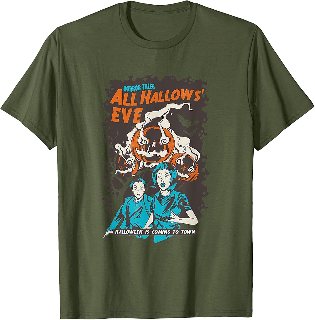 Scary Horror Vintage Spooky Halloween Is Coming To Town T-Shirt