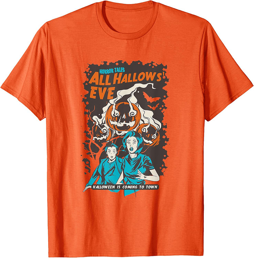 Scary Horror Vintage Spooky Halloween Is Coming To Town T-Shirt