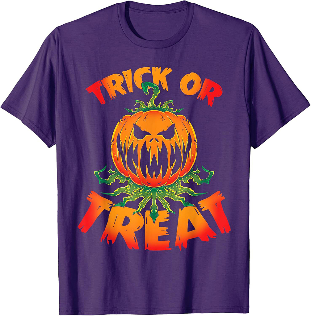 Scary Jack O Lantern Pumpkin Halloween T-Shirt