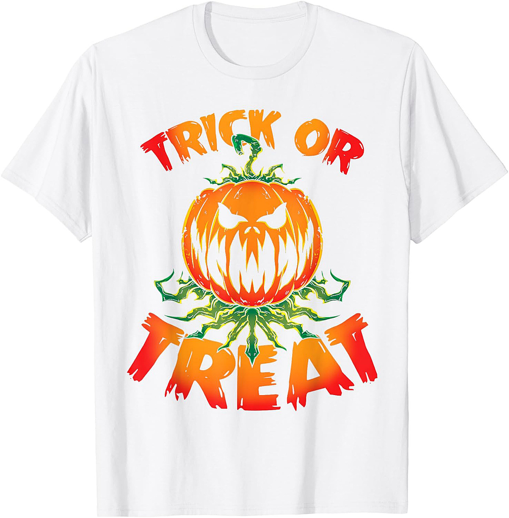 Scary Jack O Lantern Pumpkin Halloween T-Shirt