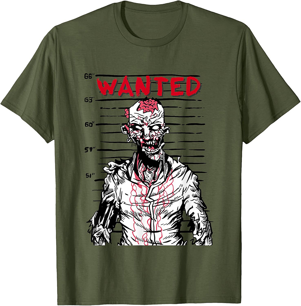 "Scary zombie wanted on Halloween" for horror movie fan T-Shirt
