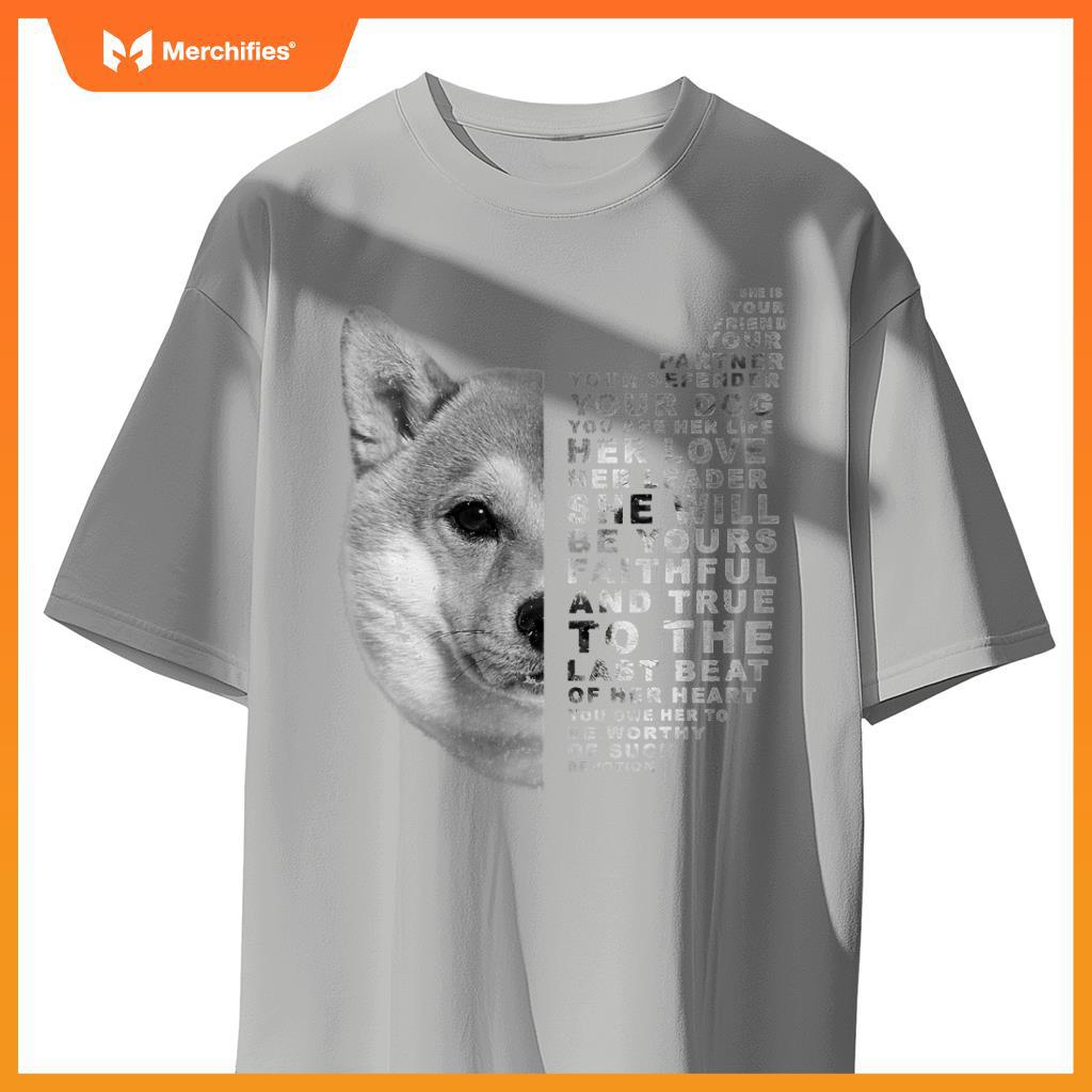 She Is Your Friend Your Partner Your Dog Shiba Inu Fox Dogs T-Shirt
