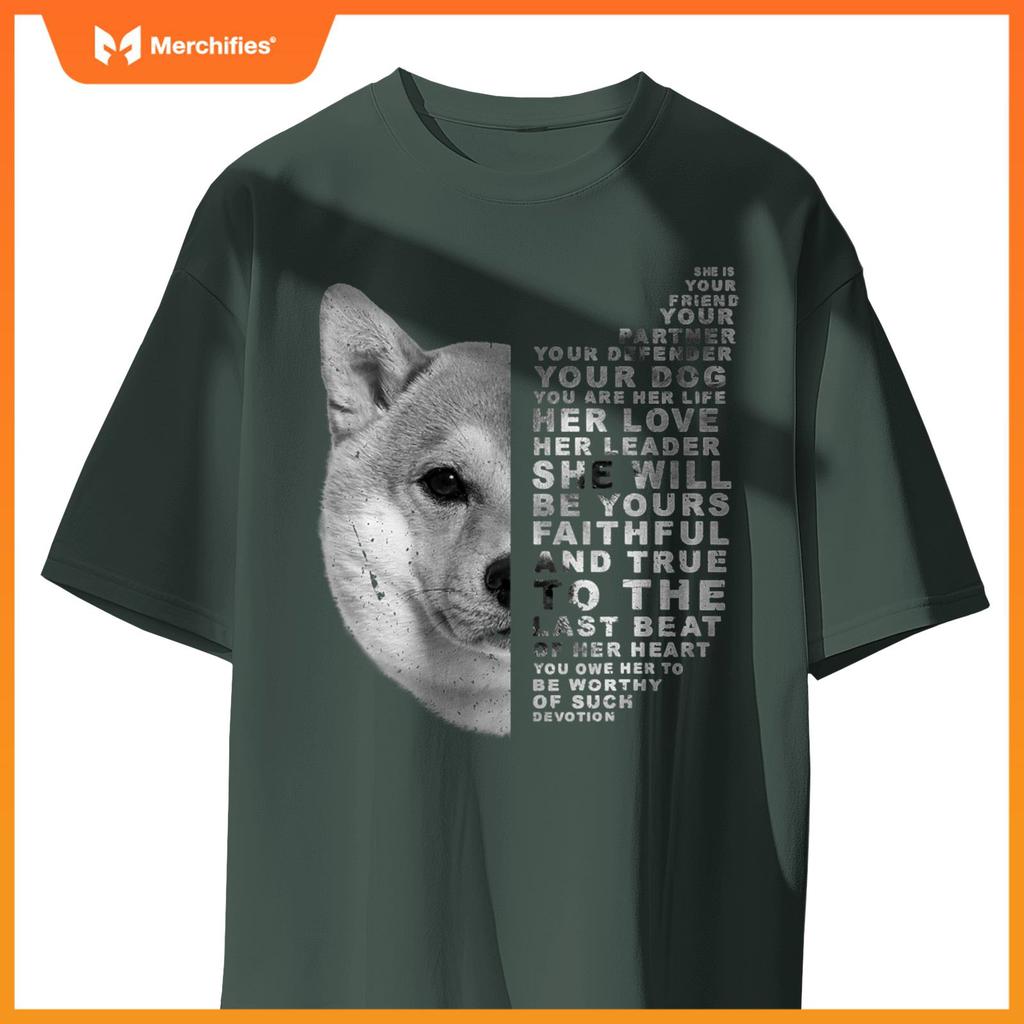 She Is Your Friend Your Partner Your Dog Shiba Inu Fox Dogs T-Shirt