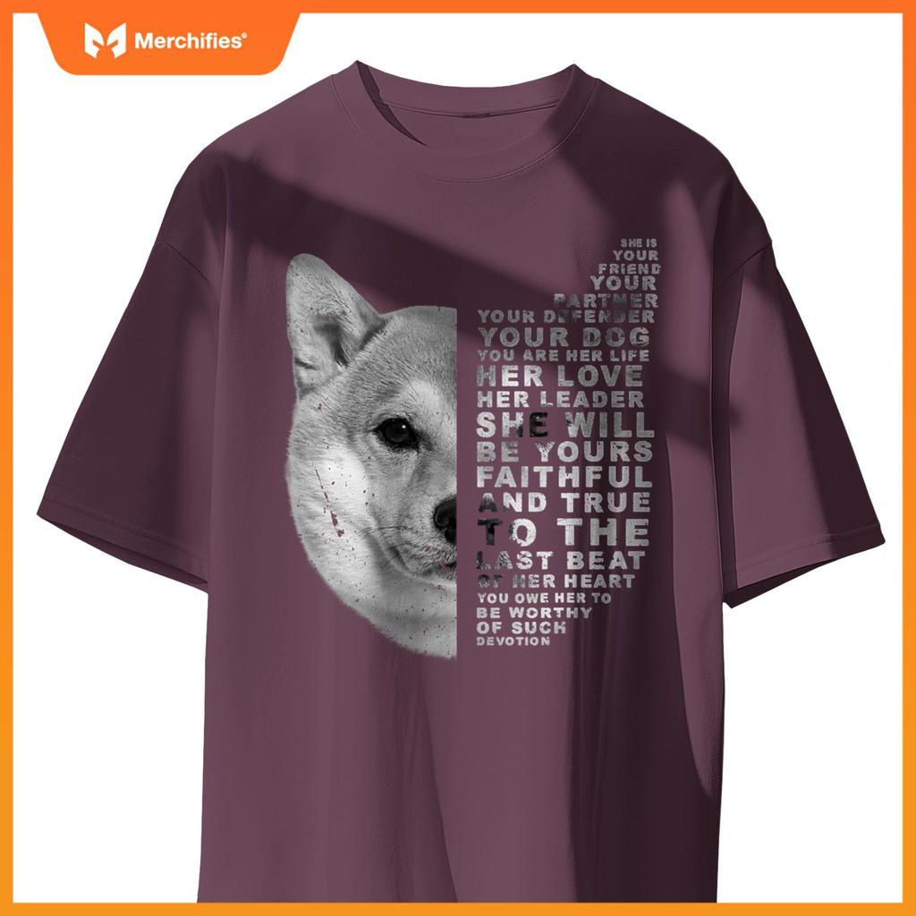 She Is Your Friend Your Partner Your Dog Shiba Inu Fox Dogs T-Shirt