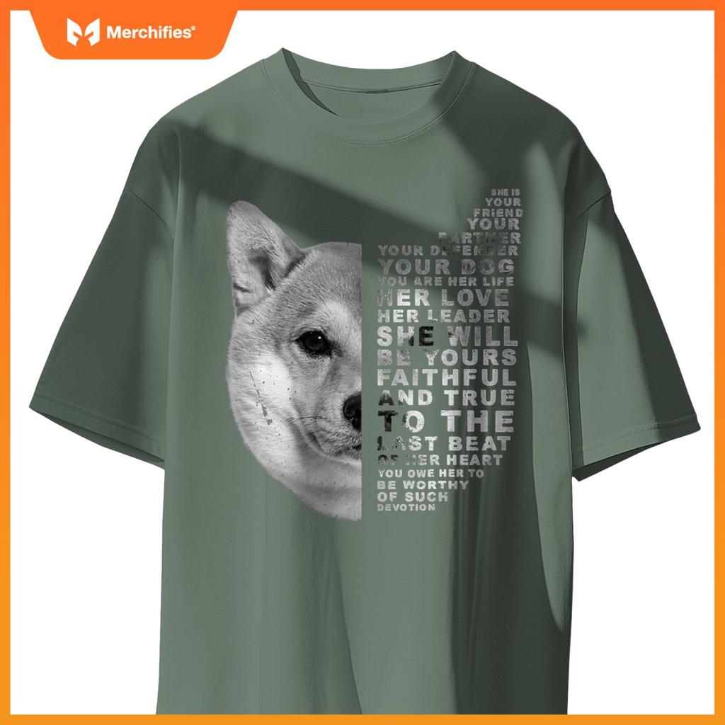 She Is Your Friend Your Partner Your Dog Shiba Inu Fox Dogs T-Shirt