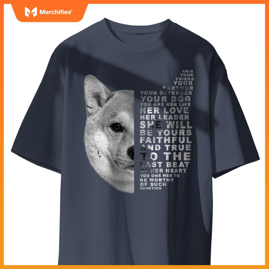 She Is Your Friend Your Partner Your Dog Shiba Inu Fox Dogs T-Shirt