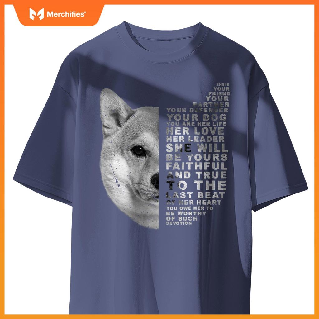 She Is Your Friend Your Partner Your Dog Shiba Inu Fox Dogs T-Shirt