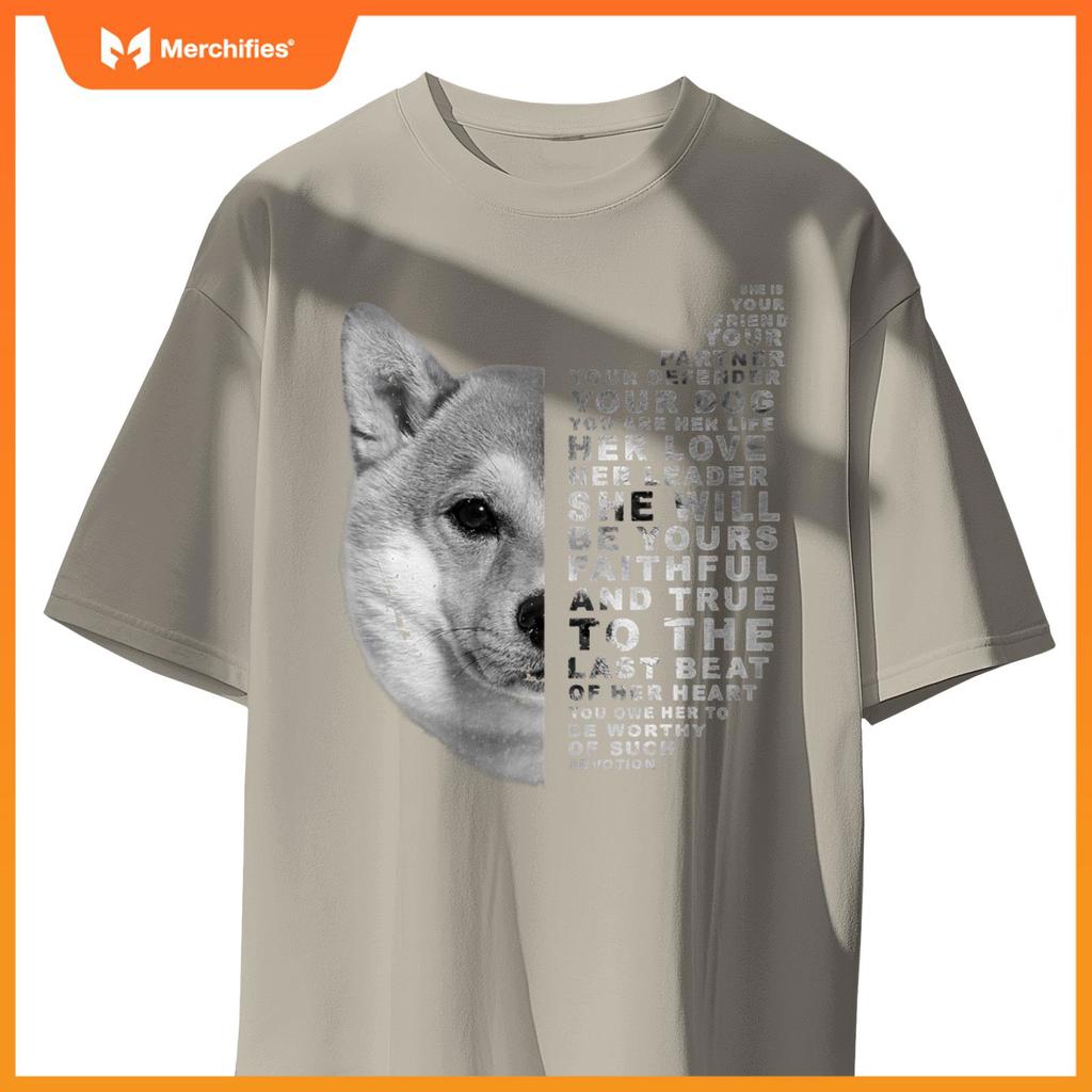 She Is Your Friend Your Partner Your Dog Shiba Inu Fox Dogs T-Shirt