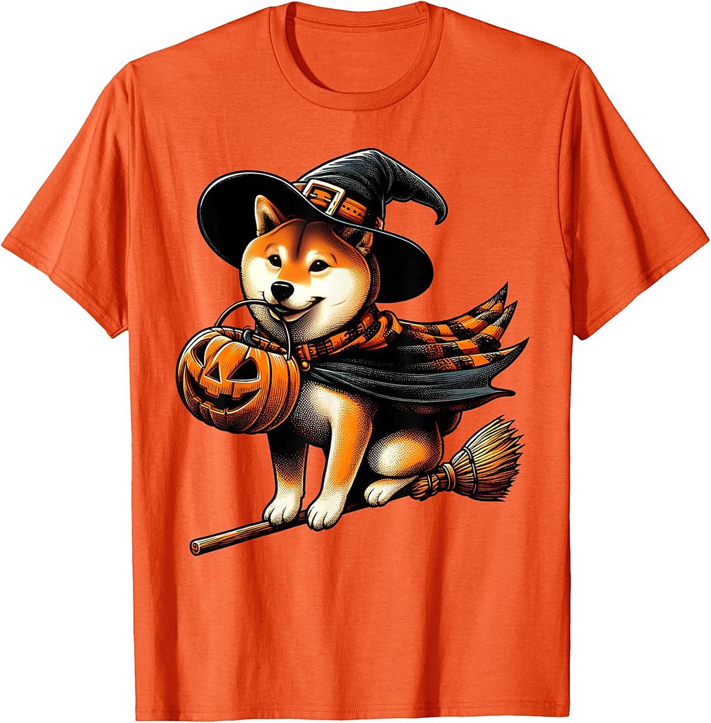 Shiba Witch Halloween T-Shirt