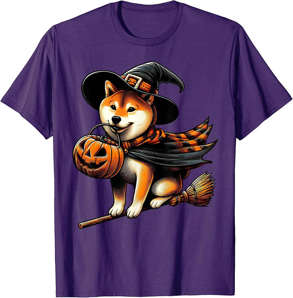 Shiba Witch Halloween T-Shirt