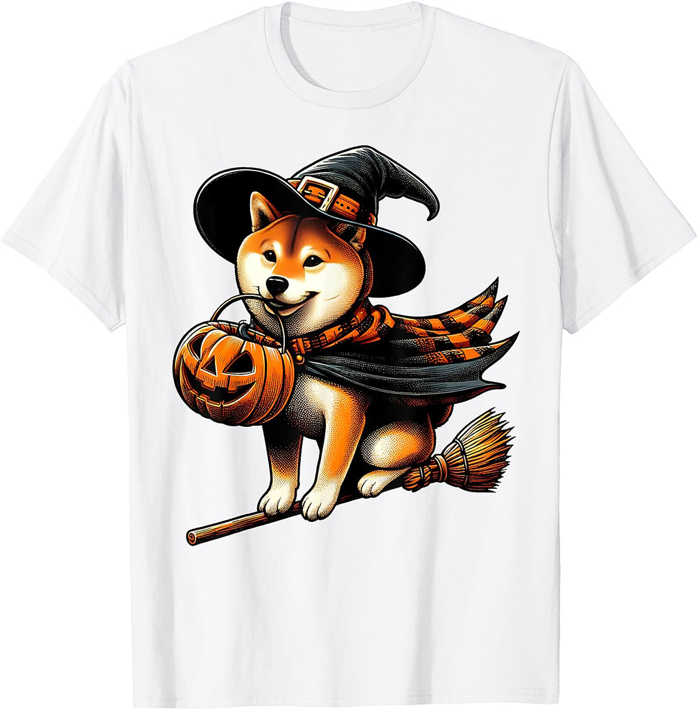 Shiba Witch Halloween T-Shirt