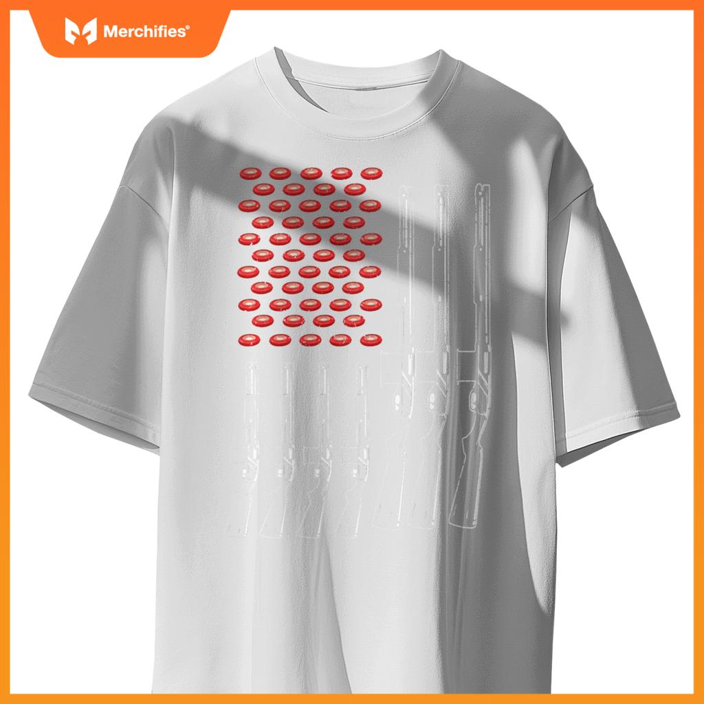Skeet Shooting American Flag Patriotic Skeet Shooter T-Shirt