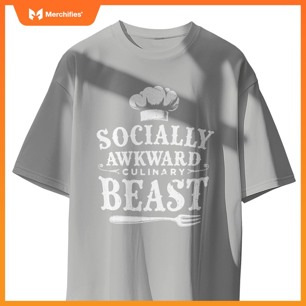 Socially Awkward Culinary Beast Kitchen Chef Funny Cooking T-Shirt