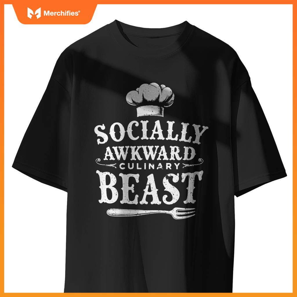 Socially Awkward Culinary Beast Kitchen Chef Funny Cooking T-Shirt