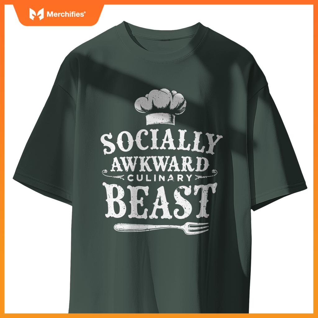 Socially Awkward Culinary Beast Kitchen Chef Funny Cooking T-Shirt