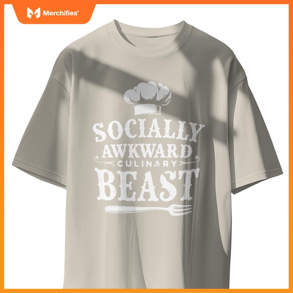 Socially Awkward Culinary Beast Kitchen Chef Funny Cooking T-Shirt