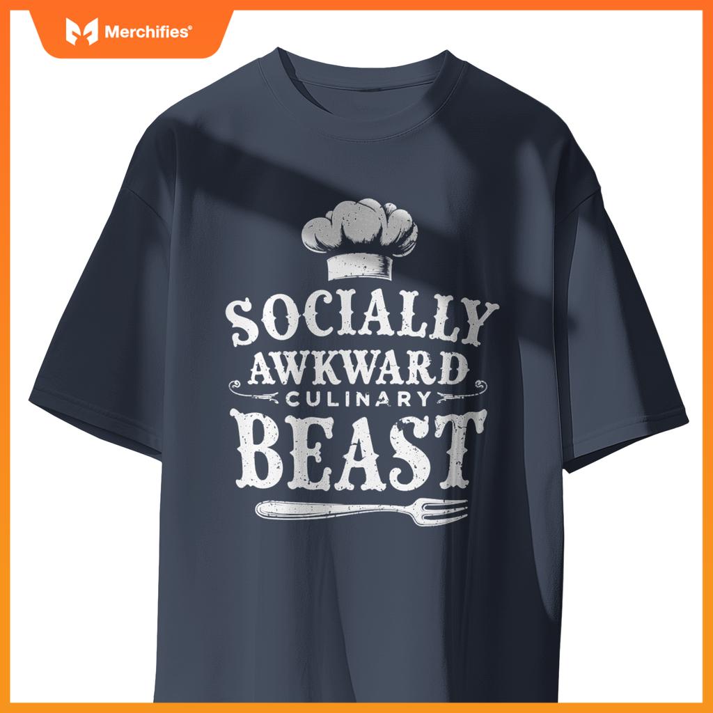 Socially Awkward Culinary Beast Kitchen Chef Funny Cooking T-Shirt