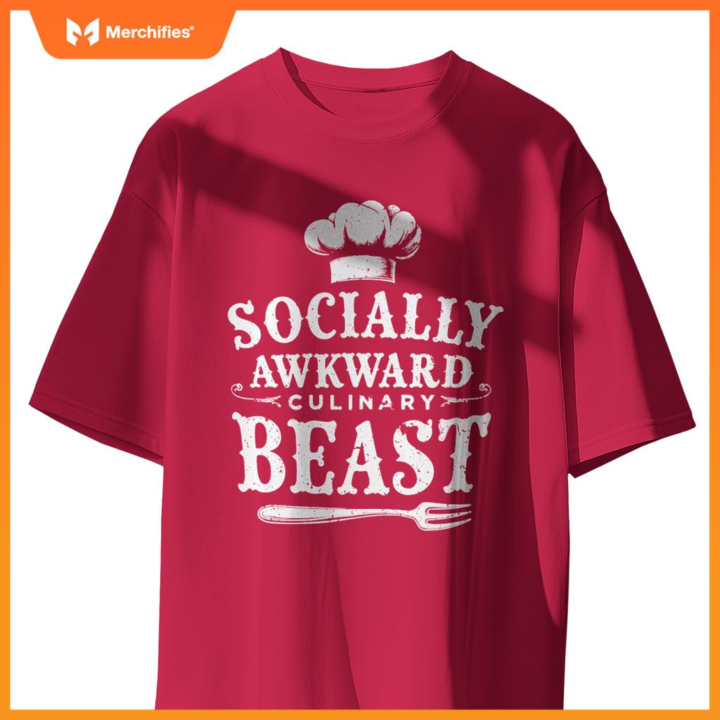 Socially Awkward Culinary Beast Kitchen Chef Funny Cooking T-Shirt