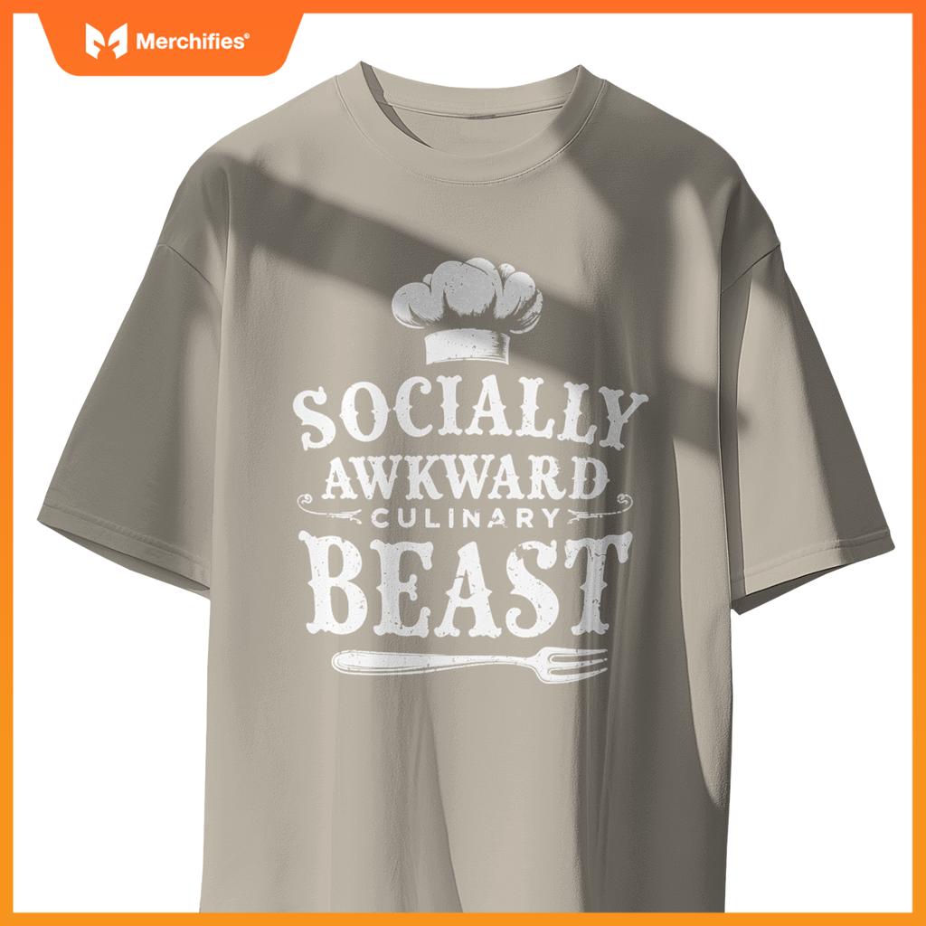 Socially Awkward Culinary Beast Kitchen Chef Funny Cooking T-Shirt