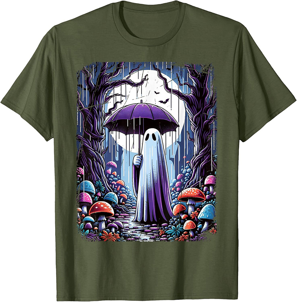 Spooky Cottagecore Ghost Halloween Outfit And Funny Costume T-Shirt