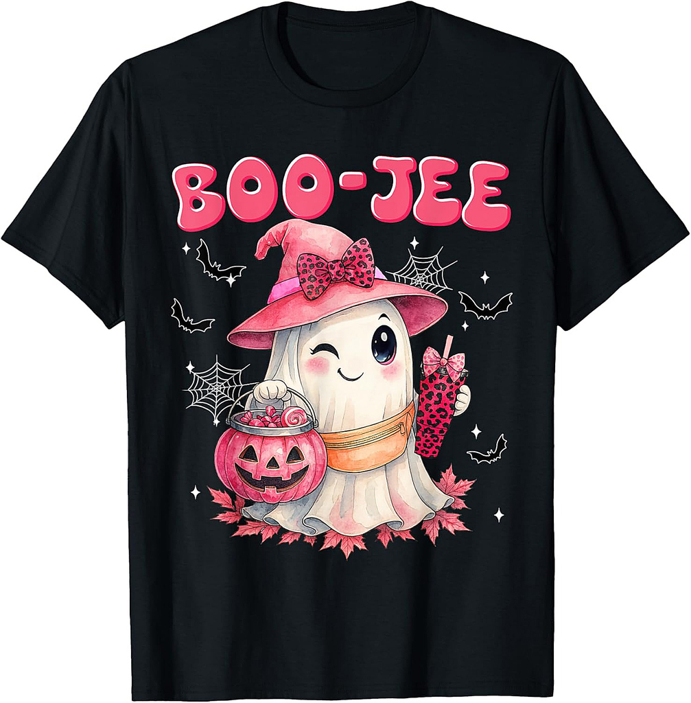 Spooky Season Cute Boo Jee Boujee Halloween Costumes Girls T-Shirt