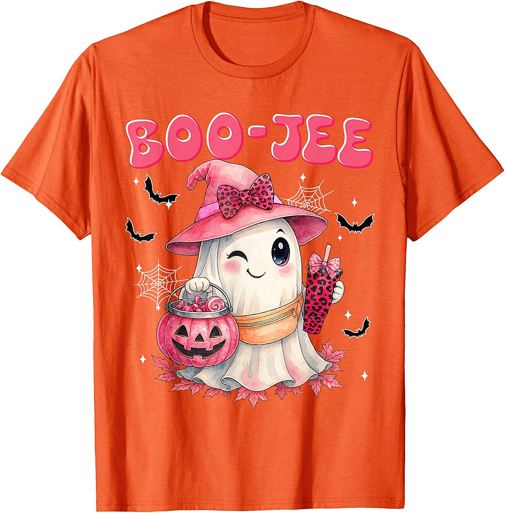 Spooky Season Cute Boo Jee Boujee Halloween Costumes Girls T-Shirt
