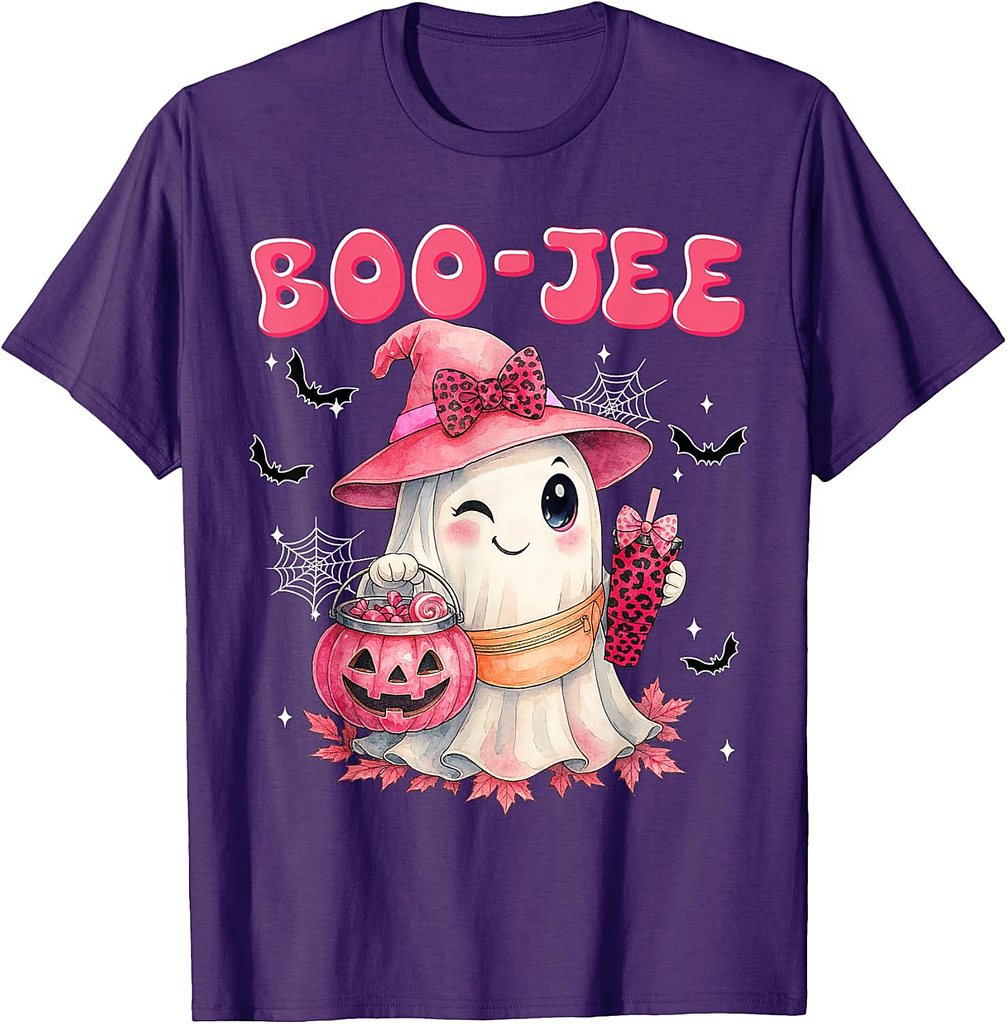Spooky Season Cute Boo Jee Boujee Halloween Costumes Girls T-Shirt