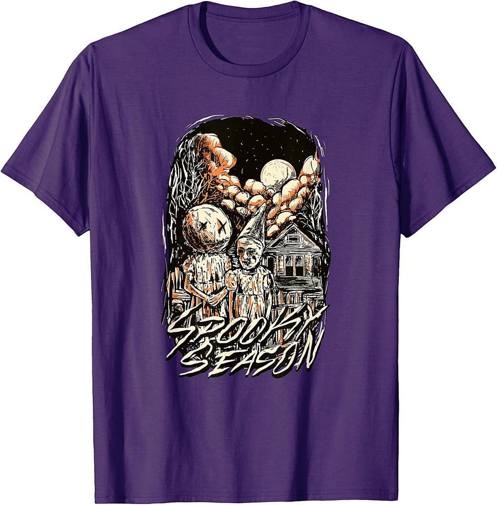 Spooky Season Horror Halloween Creepy Pumpkin Nightmare T-Shirt
