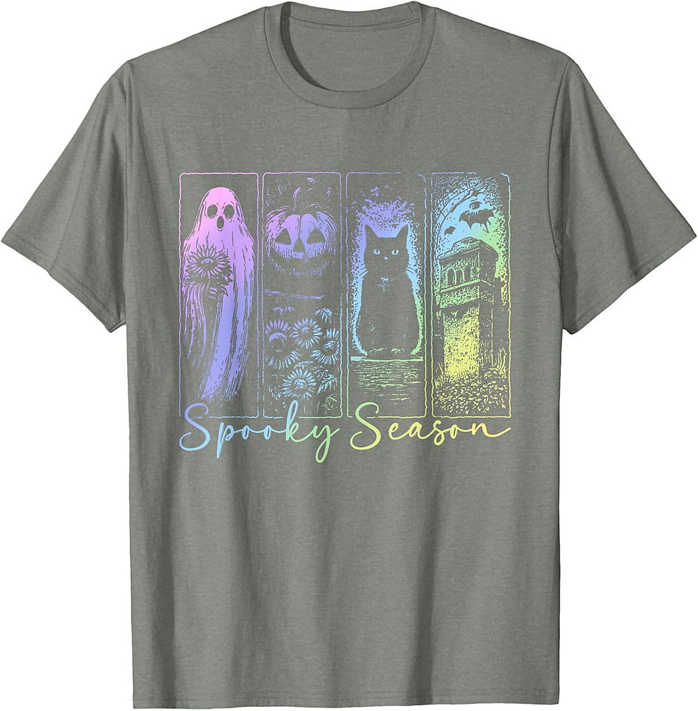Spooky Season Retro Halloween Boo Ghost Men Women T-Shirt