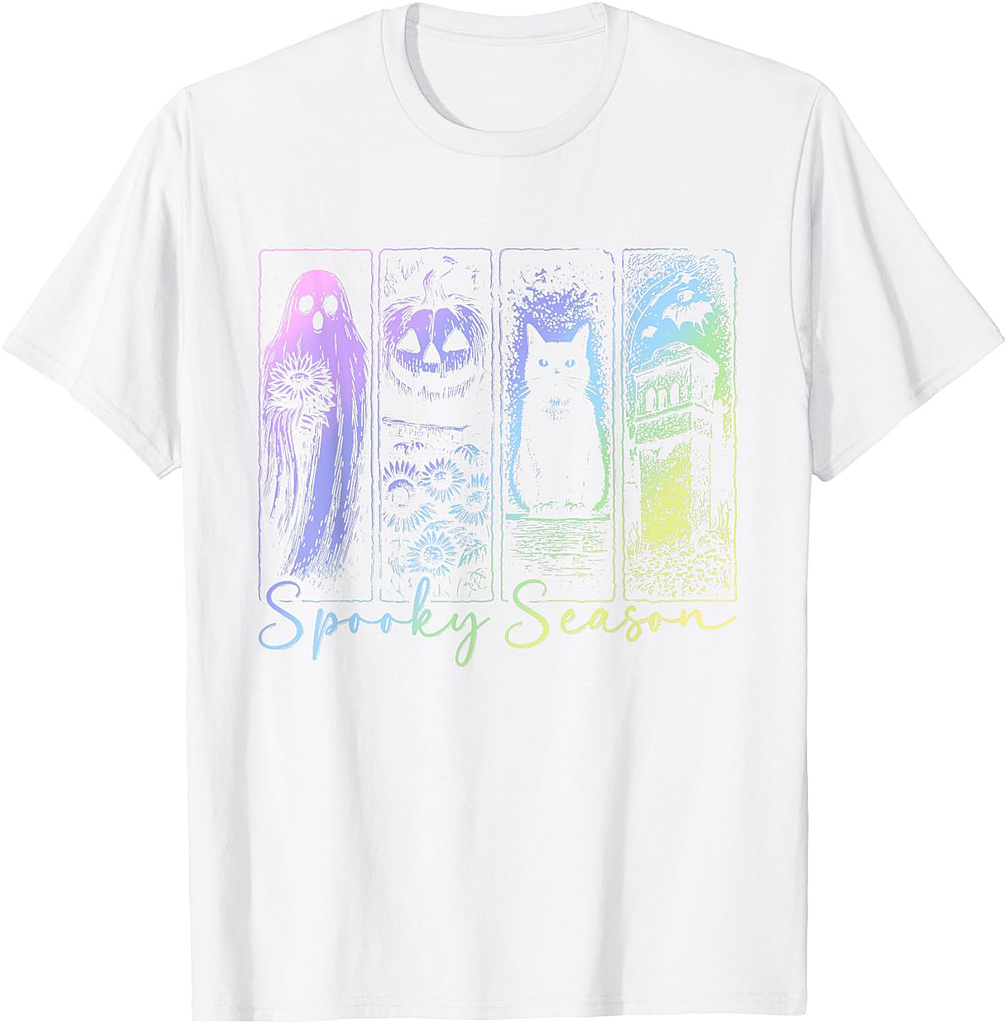 Spooky Season Retro Halloween Boo Ghost Men Women T-Shirt