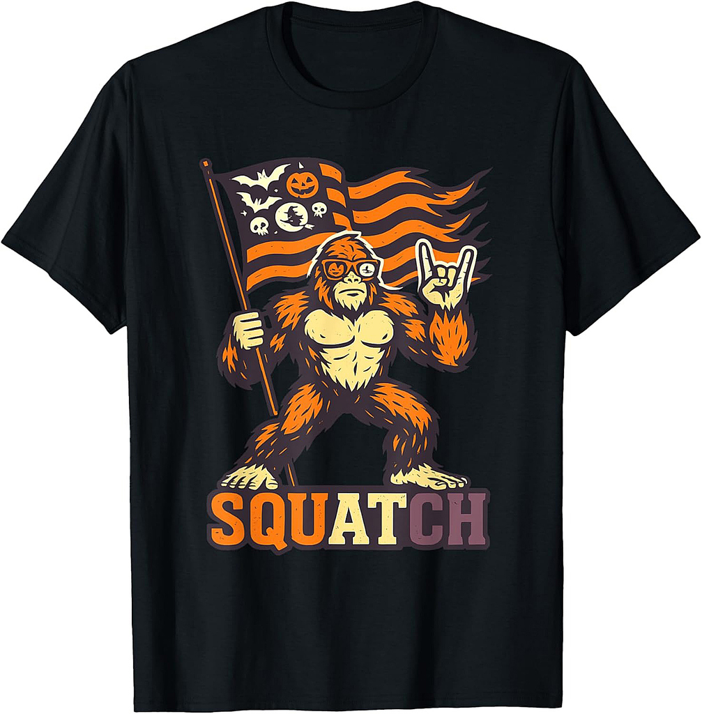 Squatch Funny Sasquatch Halloween Cryptid Design T-Shirt