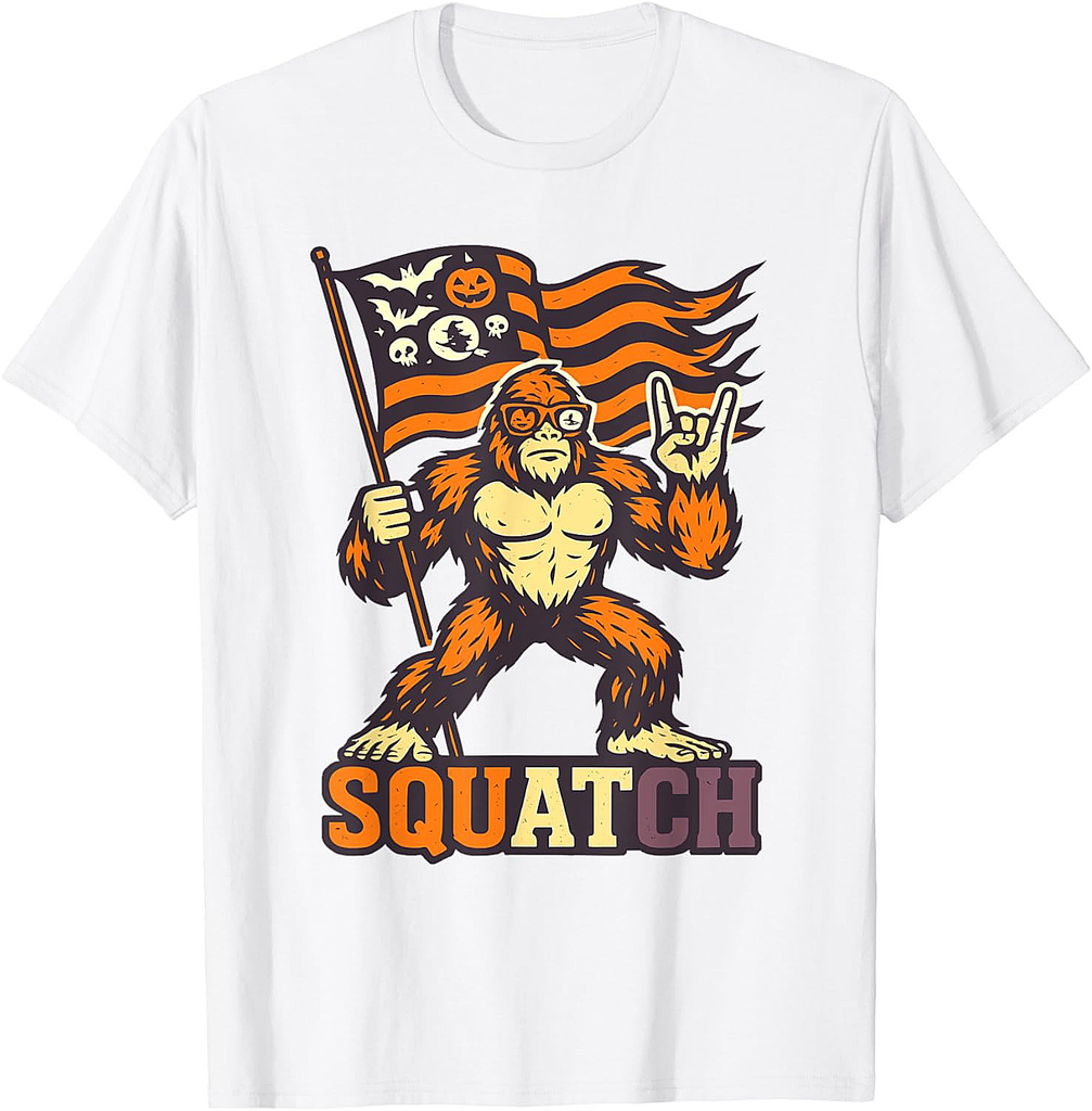Squatch Funny Sasquatch Halloween Cryptid Design T-Shirt