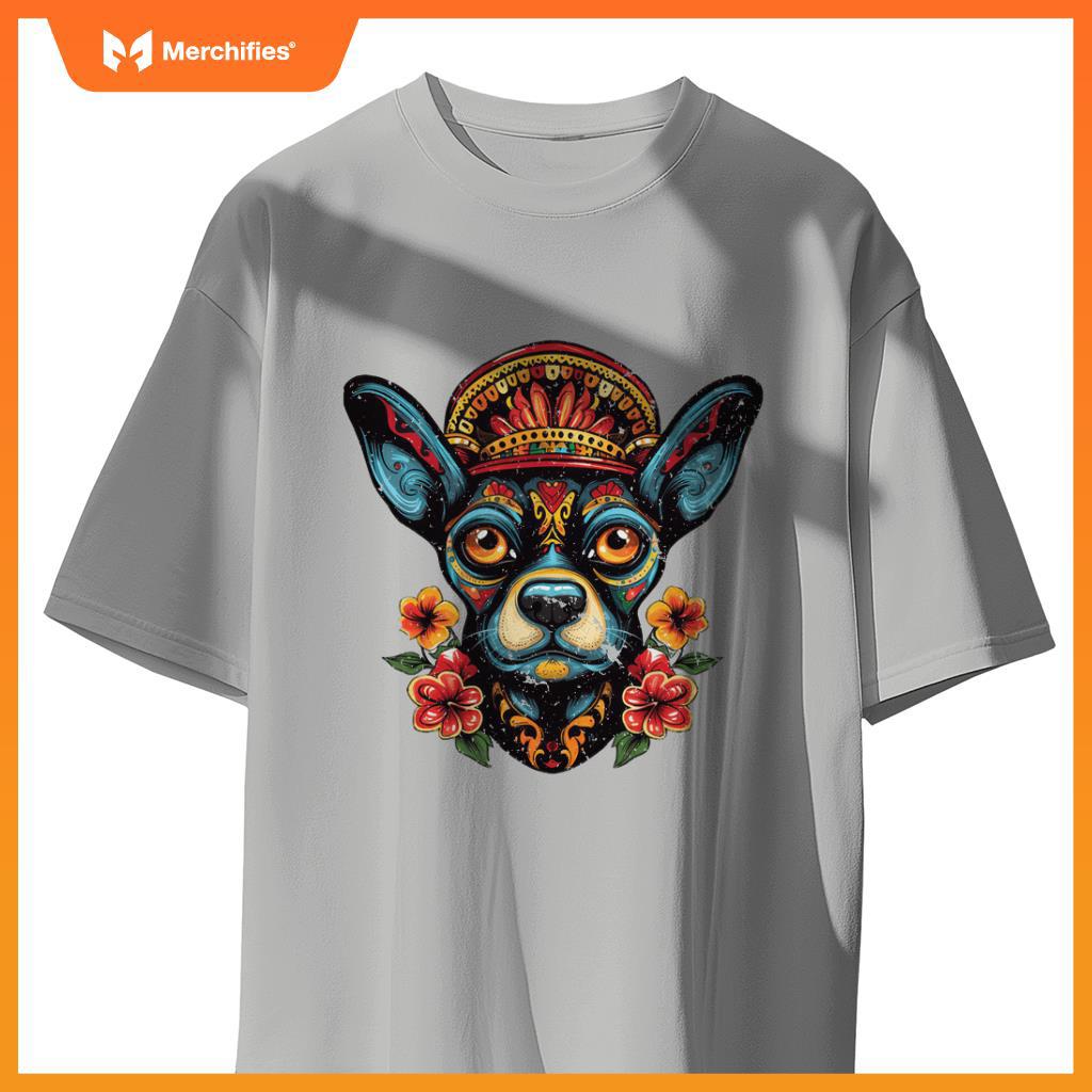 Sugar Skull Dog Dia De Los Meowtos Muertos Day of the Dead T-Shirt