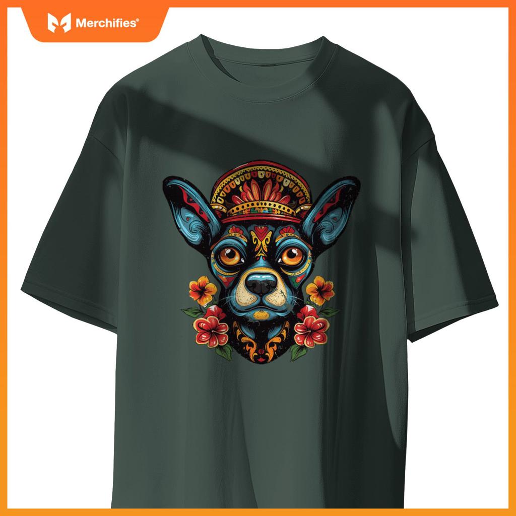 Sugar Skull Dog Dia De Los Meowtos Muertos Day of the Dead T-Shirt