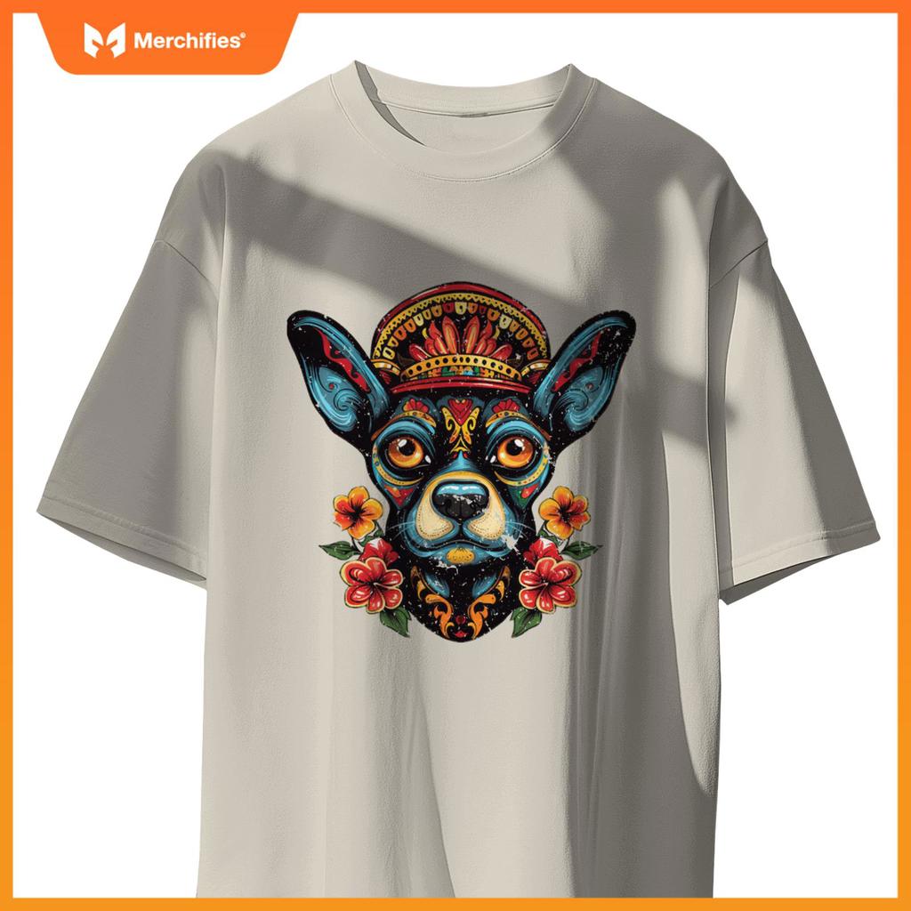 Sugar Skull Dog Dia De Los Meowtos Muertos Day of the Dead T-Shirt