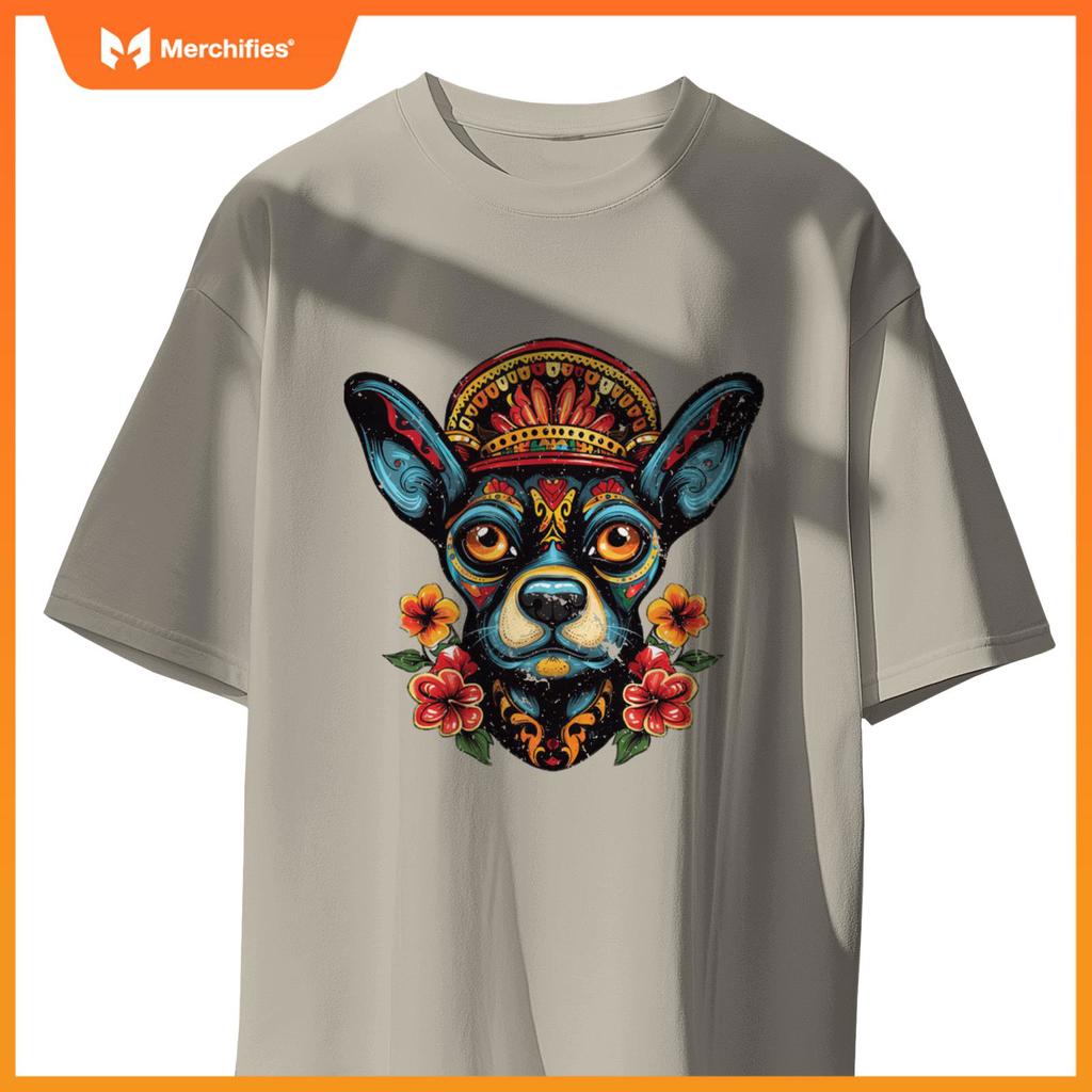 Sugar Skull Dog Dia De Los Meowtos Muertos Day of the Dead T-Shirt