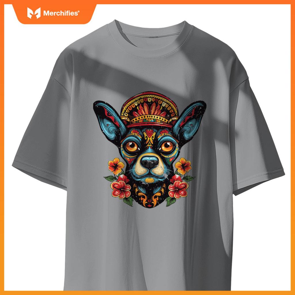 Sugar Skull Dog Dia De Los Meowtos Muertos Day of the Dead T-Shirt