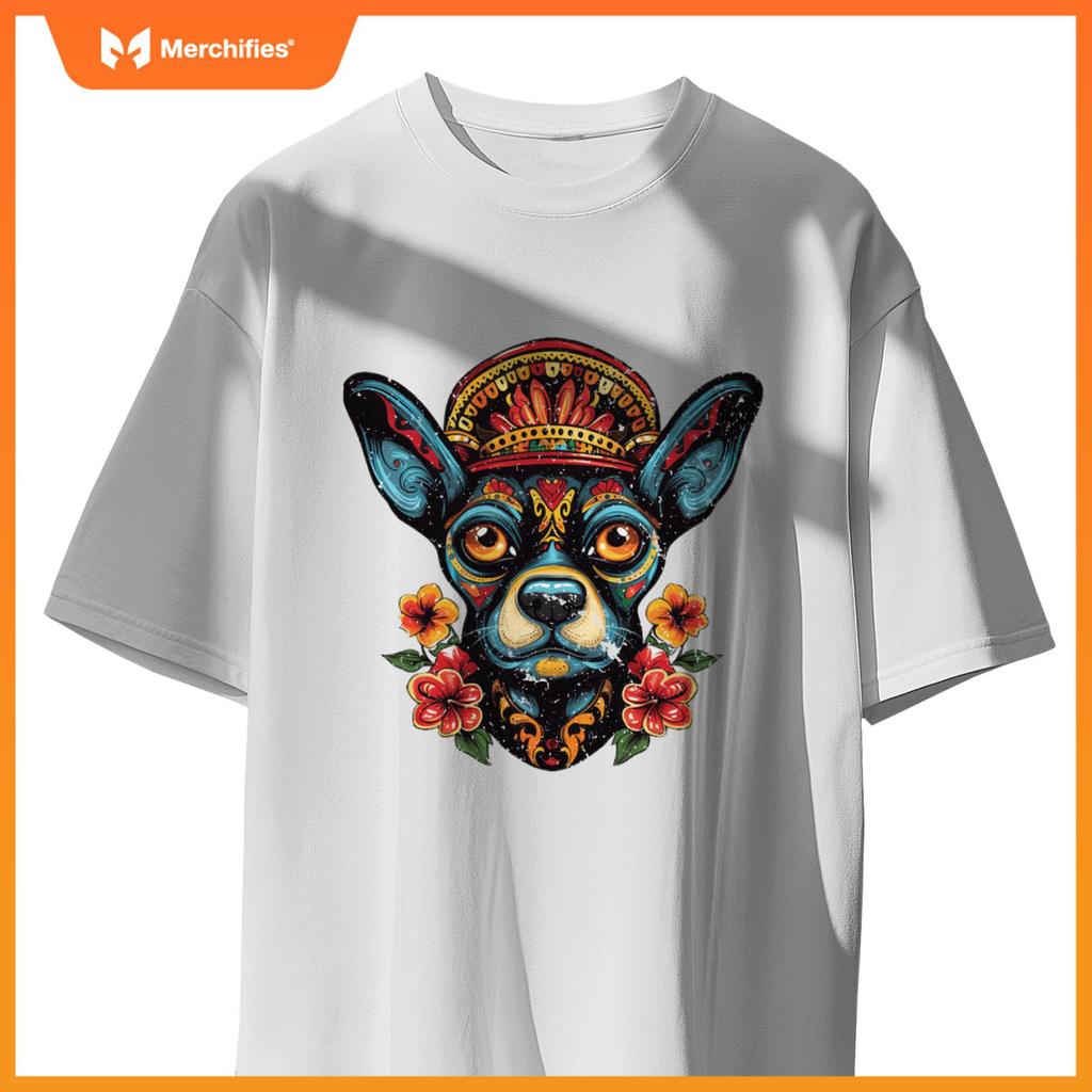 Sugar Skull Dog Dia De Los Meowtos Muertos Day of the Dead T-Shirt
